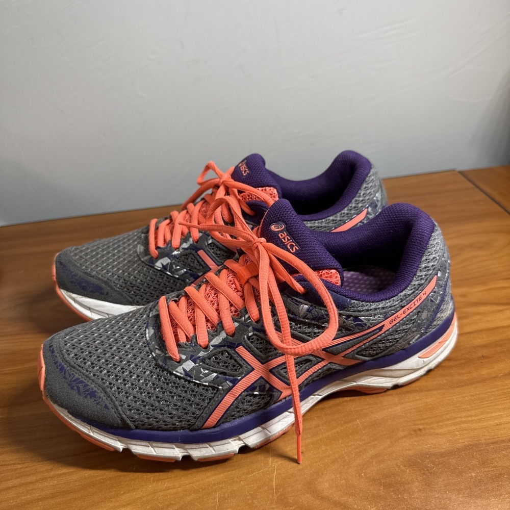 ASICS Gel Excite 4 Womens 9.5 Running Shoes Purple Coral T6E8N Athletic Sneaker